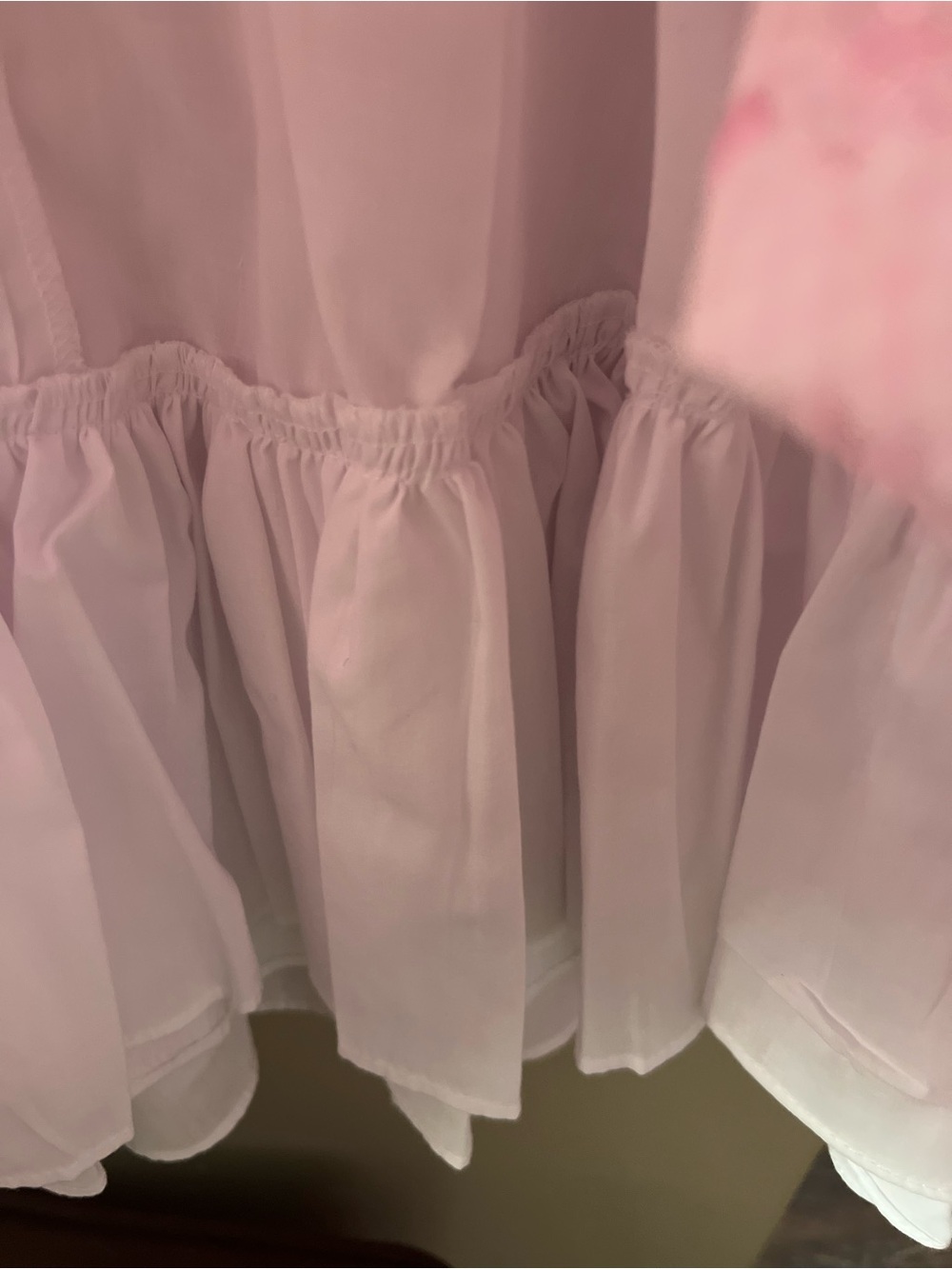 Jessica McClintock White and Pink Floral Sash Dress - Picture 7 of 8